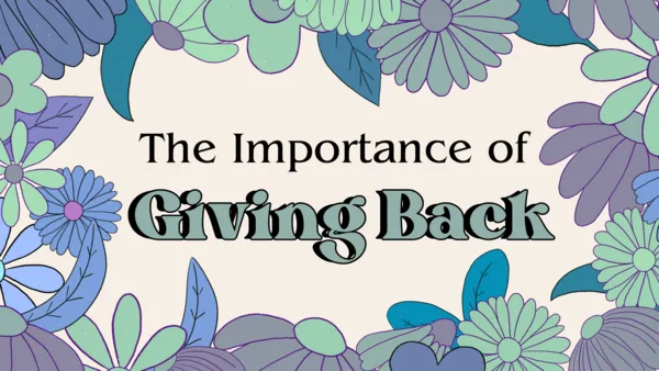Illustration about the importance of giving back